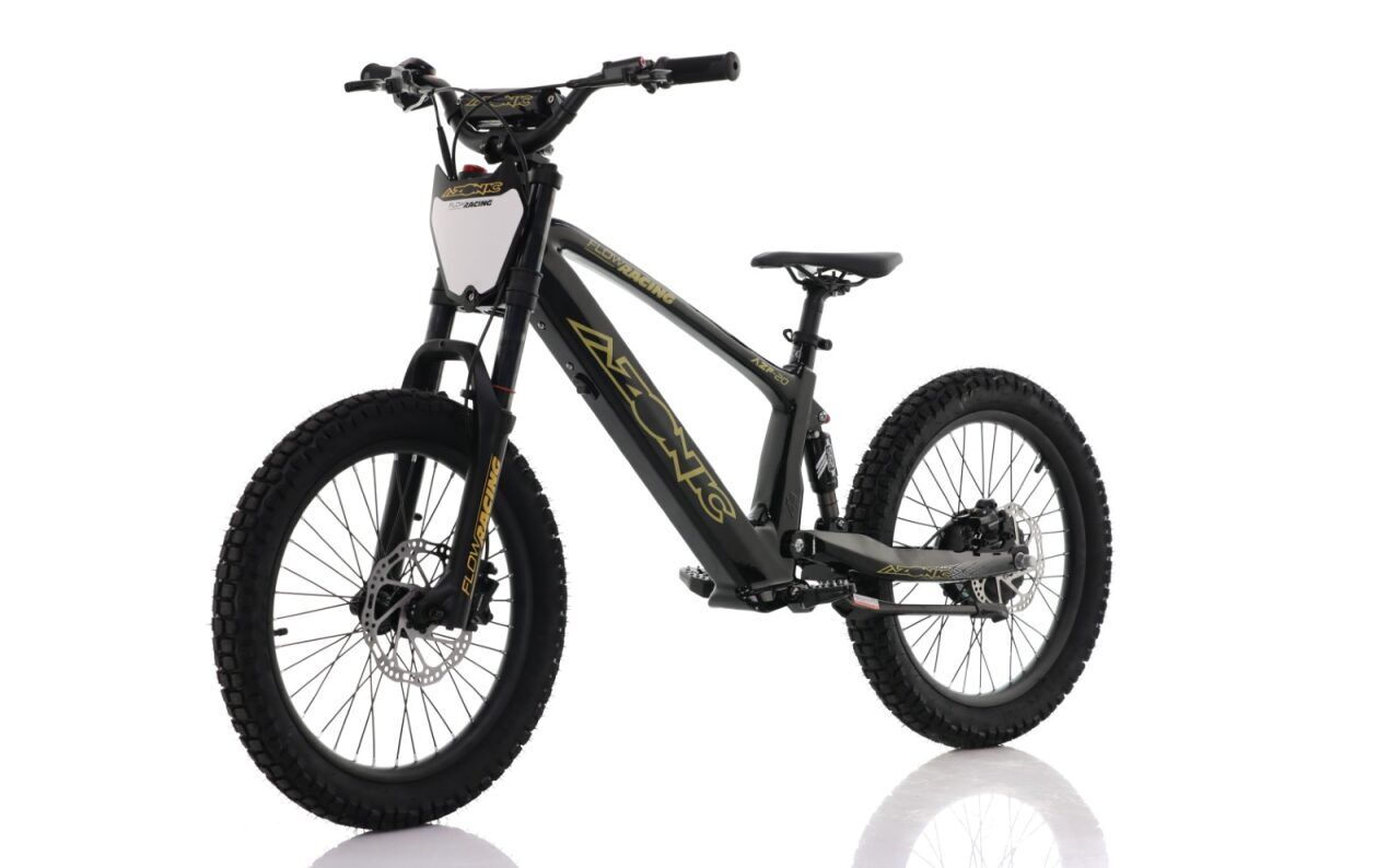 Azonic Flow 20 electric balance bike in black