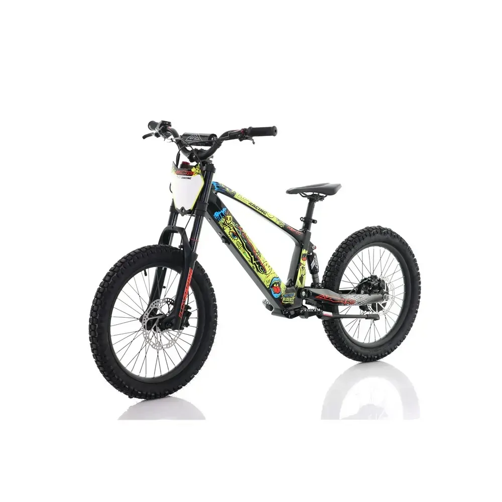 Azonic Flow 20 Rancid LE Yellow/Multi electric balance bike side view