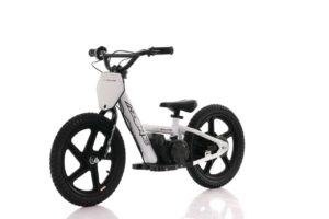 Azonic Pure 16 electric balance bike in white and black