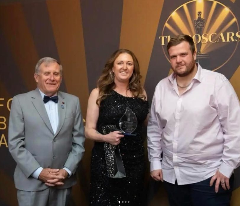 Melissa Milford with the Excellence in Agribusiness, Industrial and Trade award at the 2026 Boscars