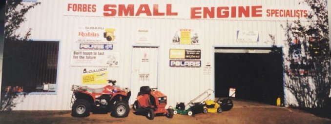 Forbes Small Engine Specialists shed at 6 Cross Street, Forbes