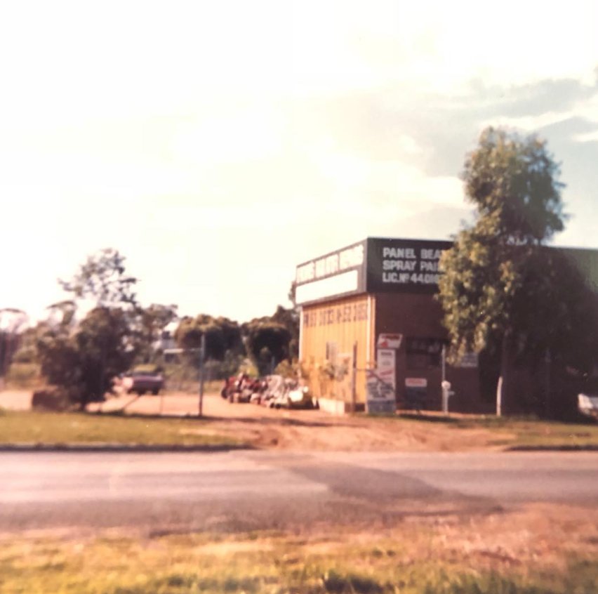The rented shed on Oxford Street, Forbes, where the business started in 1988
